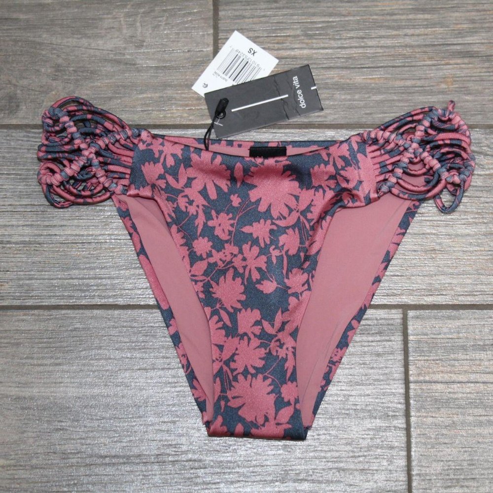 NWT $75 Dolce Vita Macrame Side Hipster Bikini Swim Bottoms XS X-Small - Picture 5 of 10